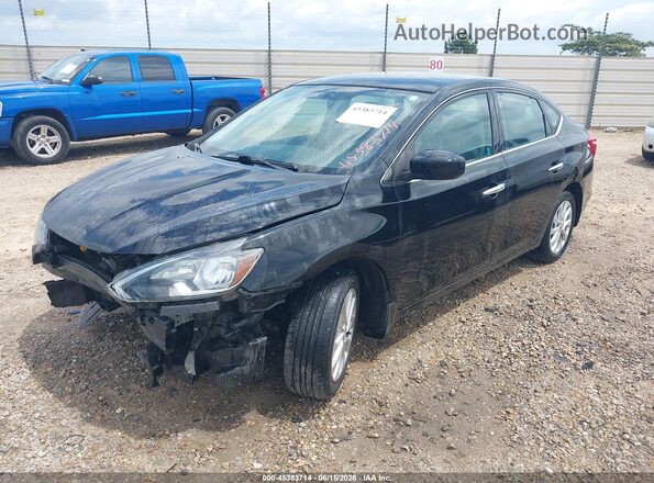 3N1AB7AP0KY394078 2019 NISSAN SENTRA Черный Передняя левая четверть
