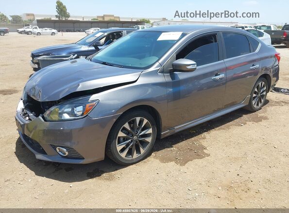 3N1AB7AP0KY394534 2019 NISSAN SENTRA Gray Առջևի ձախ երեք քառորդ տեսարան