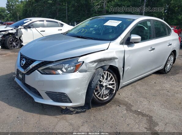 3N1AB7AP0KY413504 2019 NISSAN SENTRA Silver Դիմացի տեսք