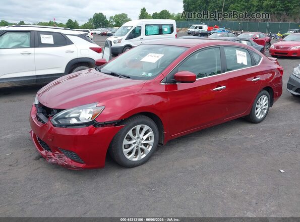 3N1AB7AP0KY437169 2019 NISSAN SENTRA Red 