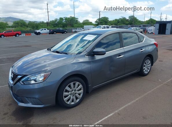 3N1AB7AP0KY449032 2019 NISSAN SENTRA Серый Передняя левая четверть
