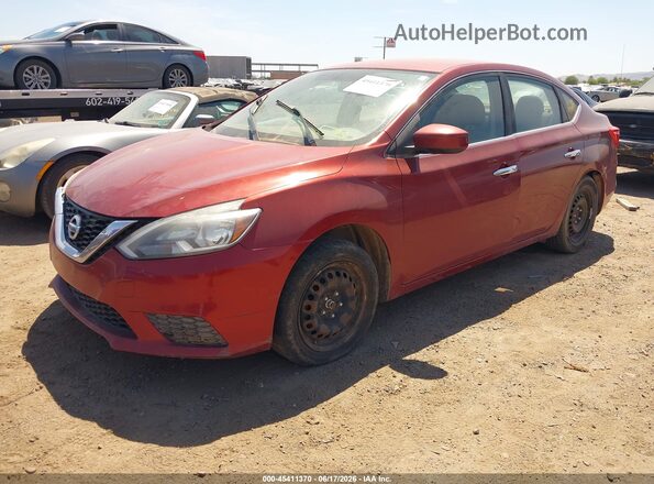 3N1AB7AP1GL644819 2016 NISSAN SENTRA Burgundy წინა მარცხენა ხედი სამი მეოთხედიდან