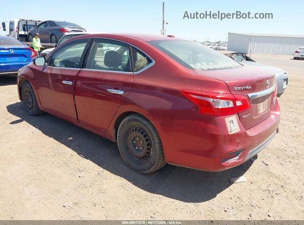 3N1AB7AP1GL644819 2016 NISSAN SENTRA Burgundy უკანა მარცხენა