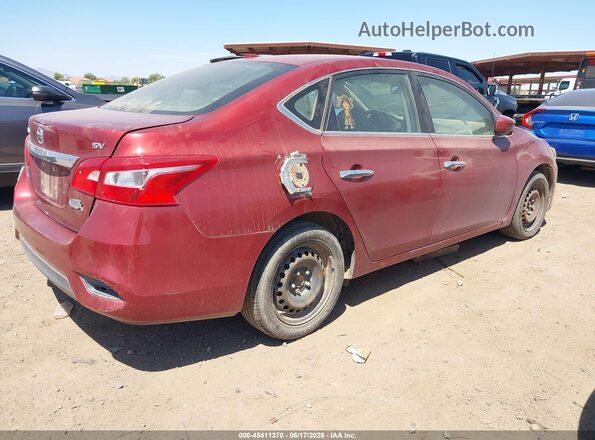 3N1AB7AP1GL644819 2016 NISSAN SENTRA Burgundy უკანა მარჯვენა