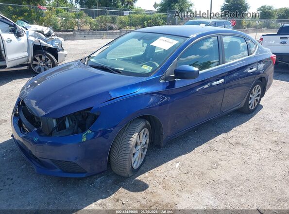 3N1AB7AP1JL636176 2018 NISSAN SENTRA Blue Vista tres cuartos delantera izquierda