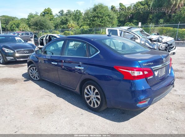 3N1AB7AP1JL636176 2018 NISSAN SENTRA Blue Trasero izquierdo