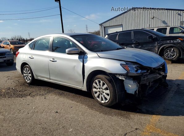 3N1AB7AP1JY289063 2018 NISSAN SENTRA Silver Передня права чверть