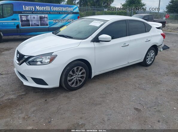 3N1AB7AP1KL603499 2019 NISSAN SENTRA White Vista tres cuartos delantera izquierda