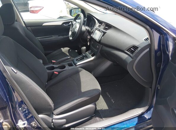 3N1AB7AP1KY244920 2019 NISSAN SENTRA Синий Вид салона спереди