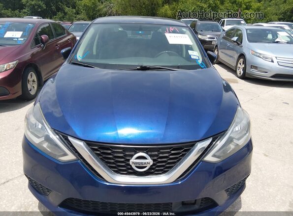 3N1AB7AP1KY244920 2019 NISSAN SENTRA Синий Вид щитка приборов