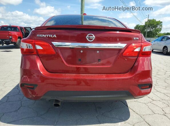 3N1AB7AP1KY247994 2019 NISSAN SENTRA Red Rear view