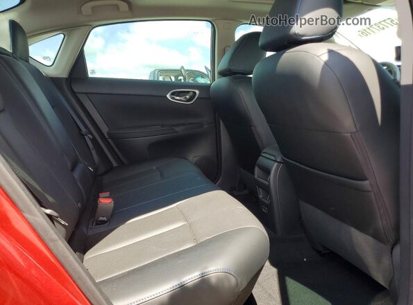 3N1AB7AP1KY247994 2019 NISSAN SENTRA Red Rear seats view