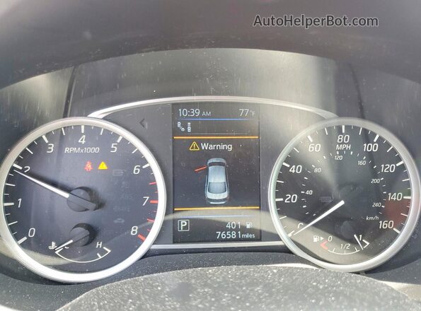 3N1AB7AP1KY247994 2019 NISSAN SENTRA Red Instrument cluster view