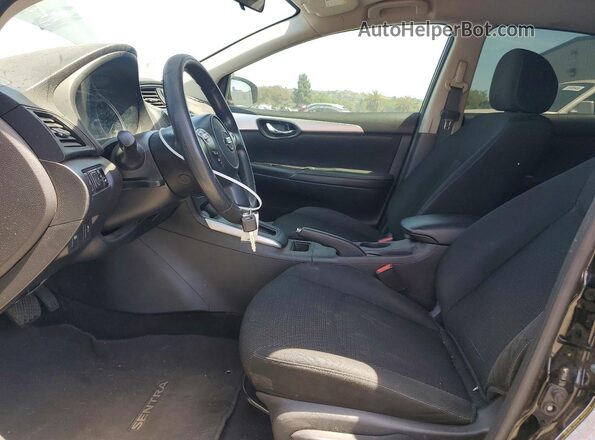 3N1AB7AP1KY257487 2019 NISSAN SENTRA Black Вид салону спереду