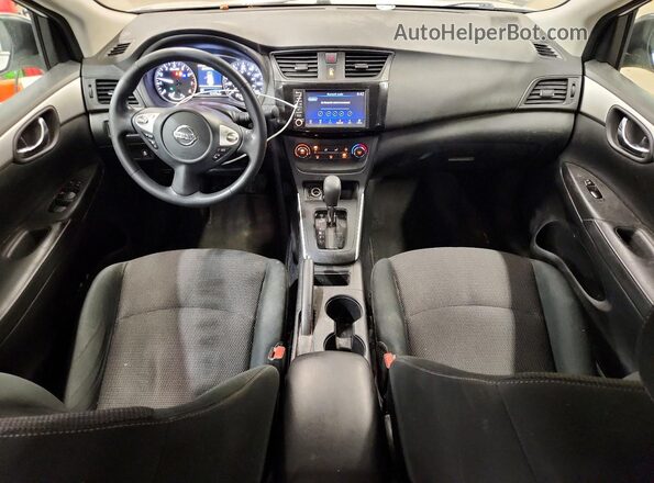 3N1AB7AP1KY260602 2019 NISSAN SENTRA White Вид панелі приладів