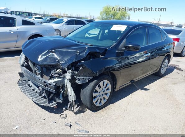 3N1AB7AP1KY265458 2019 NISSAN SENTRA Black Առջևի ձախ երեք քառորդ տեսարան