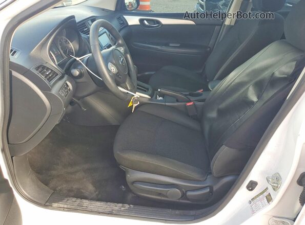 3N1AB7AP1KY270336 2019 NISSAN SENTRA White წინა სალონის ხედი