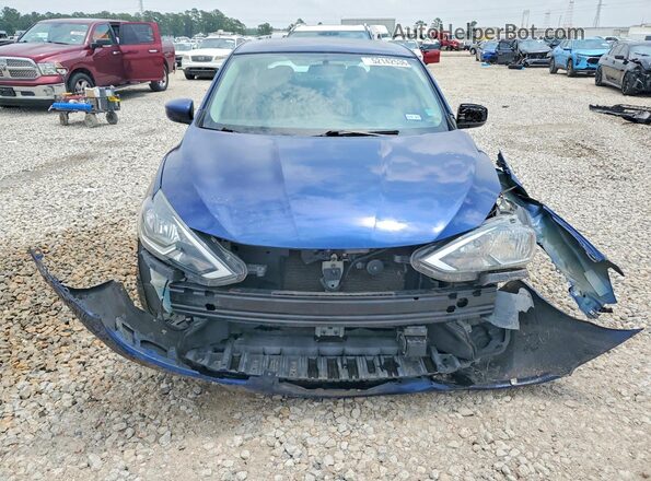 3N1AB7AP1KY275066 2019 NISSAN SENTRA Blue Вид спереду