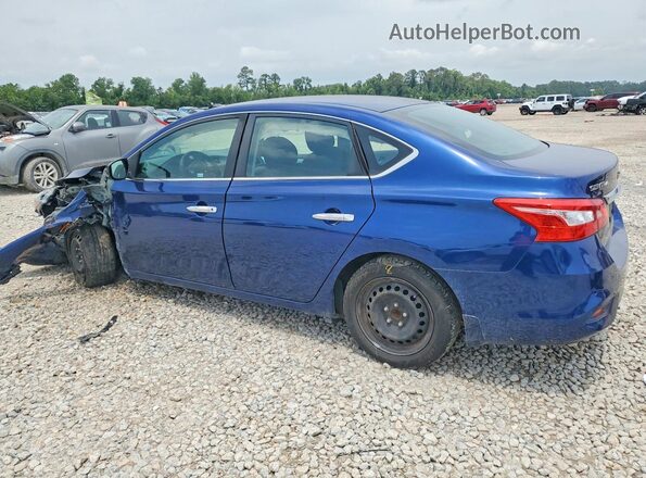 3N1AB7AP1KY275066 2019 NISSAN SENTRA Blue Задня ліва чверть