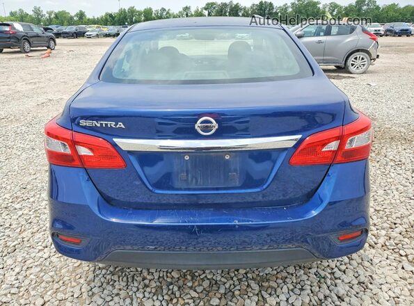 3N1AB7AP1KY275066 2019 NISSAN SENTRA Blue Вид ззаду
