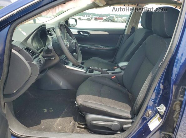3N1AB7AP1KY275066 2019 NISSAN SENTRA Blue Вид салону спереду