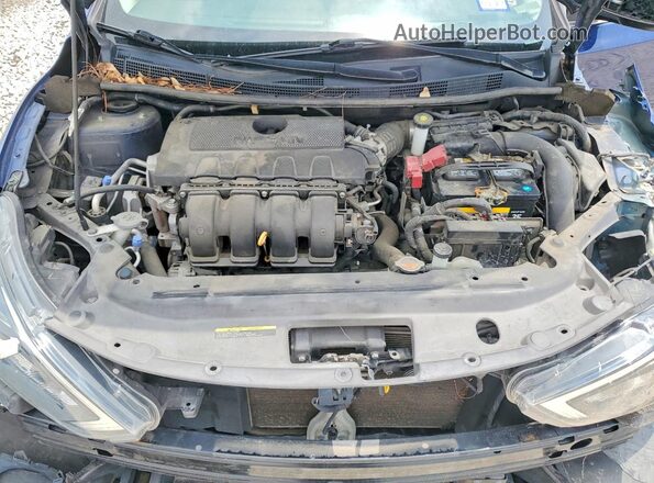 3N1AB7AP1KY275066 2019 NISSAN SENTRA Blue Вид задньої частини салону
