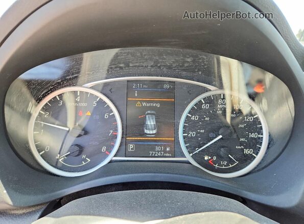 3N1AB7AP1KY319759 2019 NISSAN SENTRA White ხელსაწყოთა პანელის ხედი