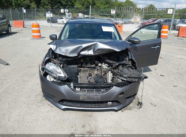 3N1AB7AP1KY327988 2019 NISSAN SENTRA Gray Դիմացի տեսք