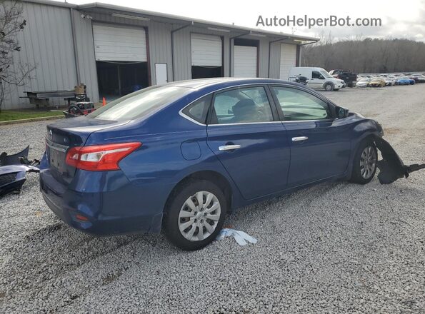 3N1AB7AP1KY328767 2019 NISSAN SENTRA Blue Trasero derecho