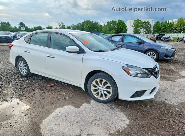 3N1AB7AP1KY331247 2019 NISSAN SENTRA White Delantero derecho