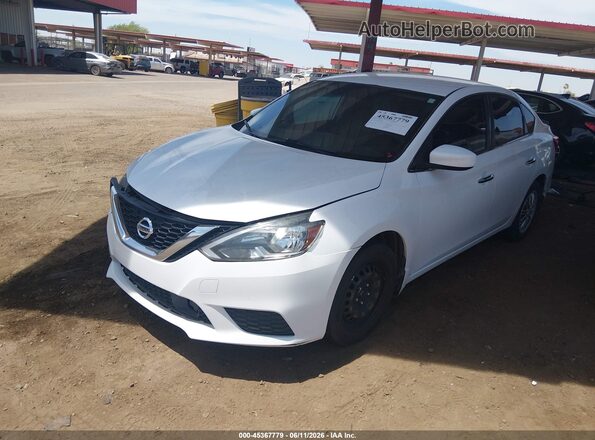 3N1AB7AP1KY336786 2019 NISSAN SENTRA Белый Передняя левая четверть