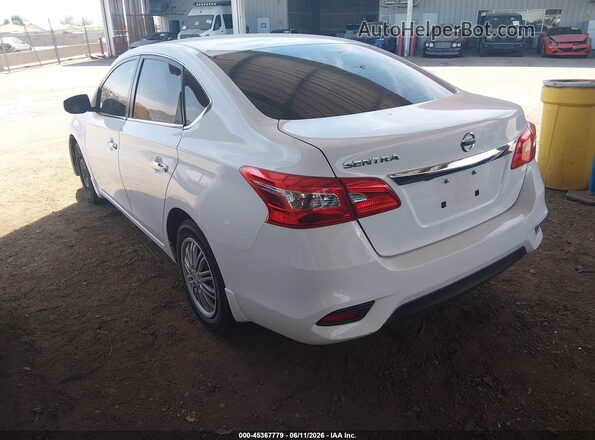 3N1AB7AP1KY336786 2019 NISSAN SENTRA Белый Задняя левая четверть
