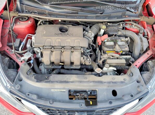 3N1AB7AP1KY345522 2019 NISSAN SENTRA Red უკანა სალონის ხედი
