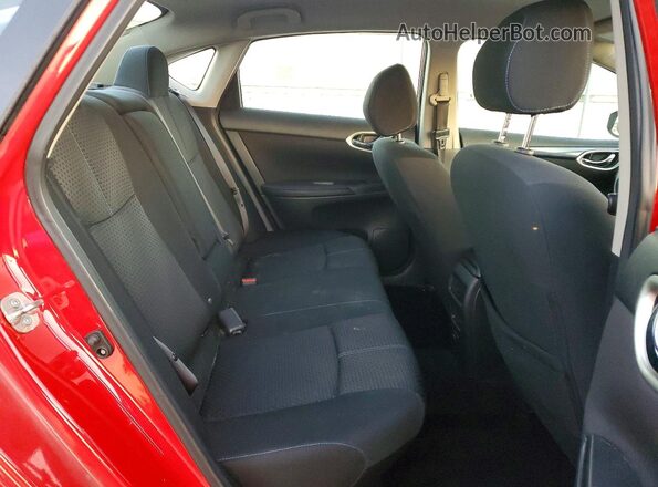3N1AB7AP1KY345522 2019 NISSAN SENTRA Red უკანა სავარძლების ხედი