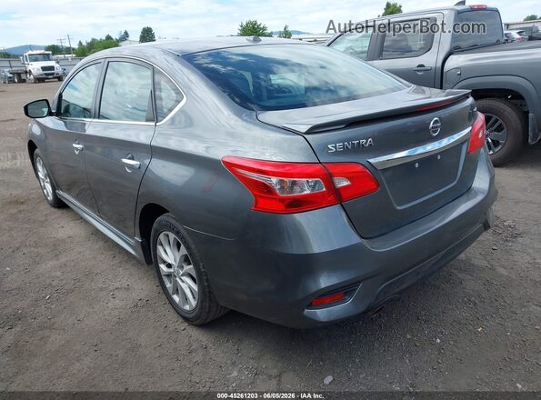 3N1AB7AP1KY346914 2019 NISSAN SENTRA Gray Trasero izquierdo