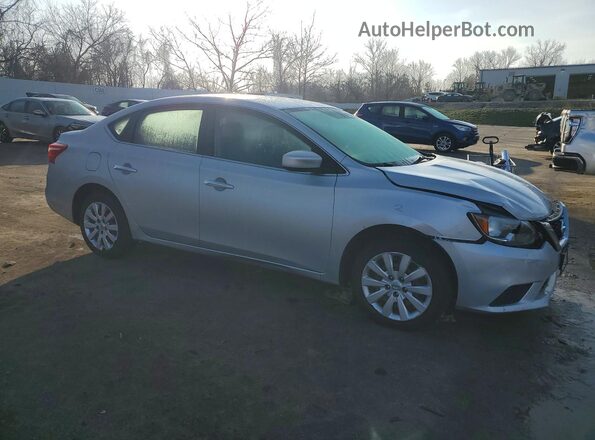 3N1AB7AP1KY351708 2019 NISSAN SENTRA Silver Delantero derecho