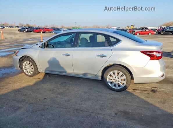3N1AB7AP1KY351708 2019 NISSAN SENTRA Silver Trasero izquierdo