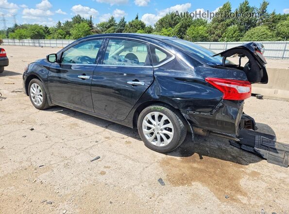 3N1AB7AP1KY365902 2019 NISSAN SENTRA Черный Задняя левая четверть