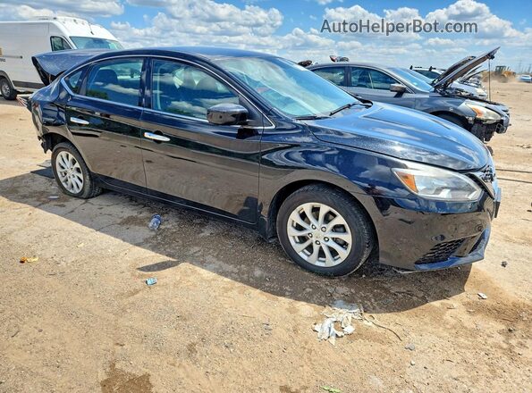 3N1AB7AP1KY365902 2019 NISSAN SENTRA Черный Передняя правая четверть