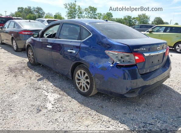 3N1AB7AP1KY422809 2019 NISSAN SENTRA Blue Tył lewy