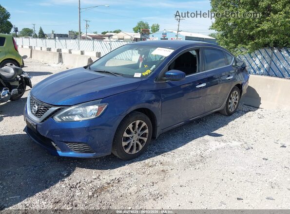 3N1AB7AP1KY422809 2019 NISSAN SENTRA Blue Przód lewy