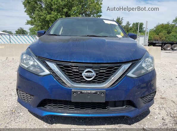 3N1AB7AP1KY422809 2019 NISSAN SENTRA Blue Widok zestawu wskaźników
