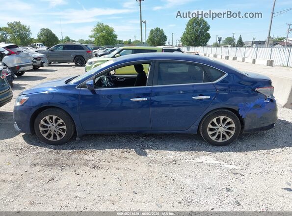 3N1AB7AP1KY422809 2019 NISSAN SENTRA Blue Widok wnętrza 360 stopni