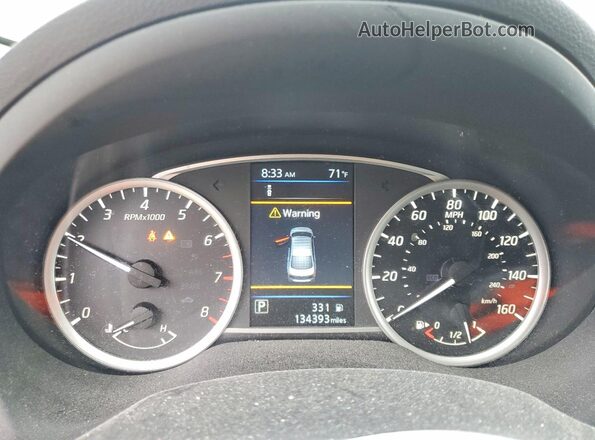 3N1AB7AP1KY439075 2019 NISSAN SENTRA White Instrument cluster view
