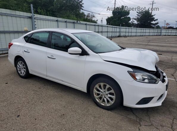3N1AB7AP1KY439075 2019 NISSAN SENTRA White Front right