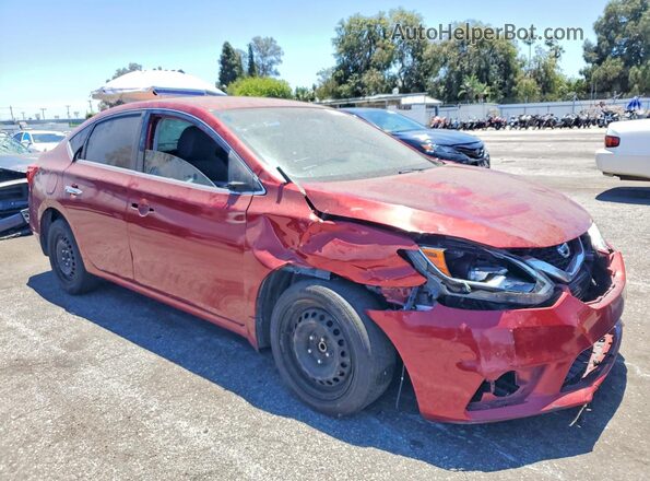 3N1AB7AP1KY453459 2019 NISSAN SENTRA Red წინა მარჯვენა