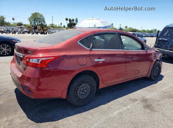 3N1AB7AP1KY453459 2019 NISSAN SENTRA Red უკანა მარჯვენა
