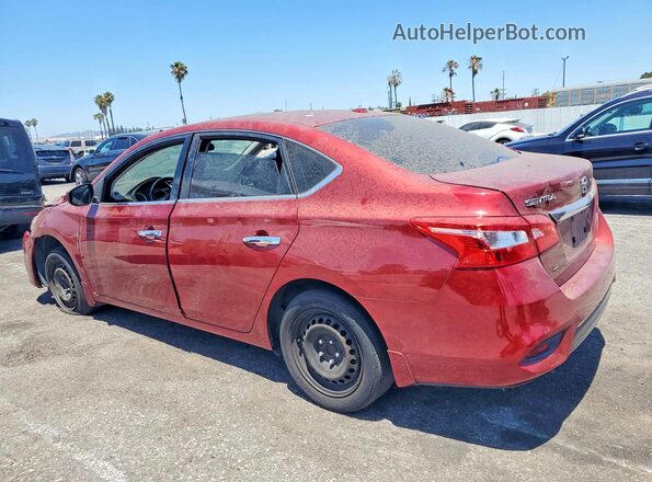 3N1AB7AP1KY453459 2019 NISSAN SENTRA Red უკანა მარცხენა
