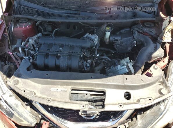 3N1AB7AP1KY453459 2019 NISSAN SENTRA Red უკანა სალონის ხედი