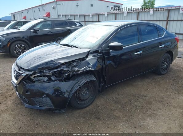 3N1AB7AP2GL663315 2016 NISSAN SENTRA Black წინა მარცხენა ხედი სამი მეოთხედიდან